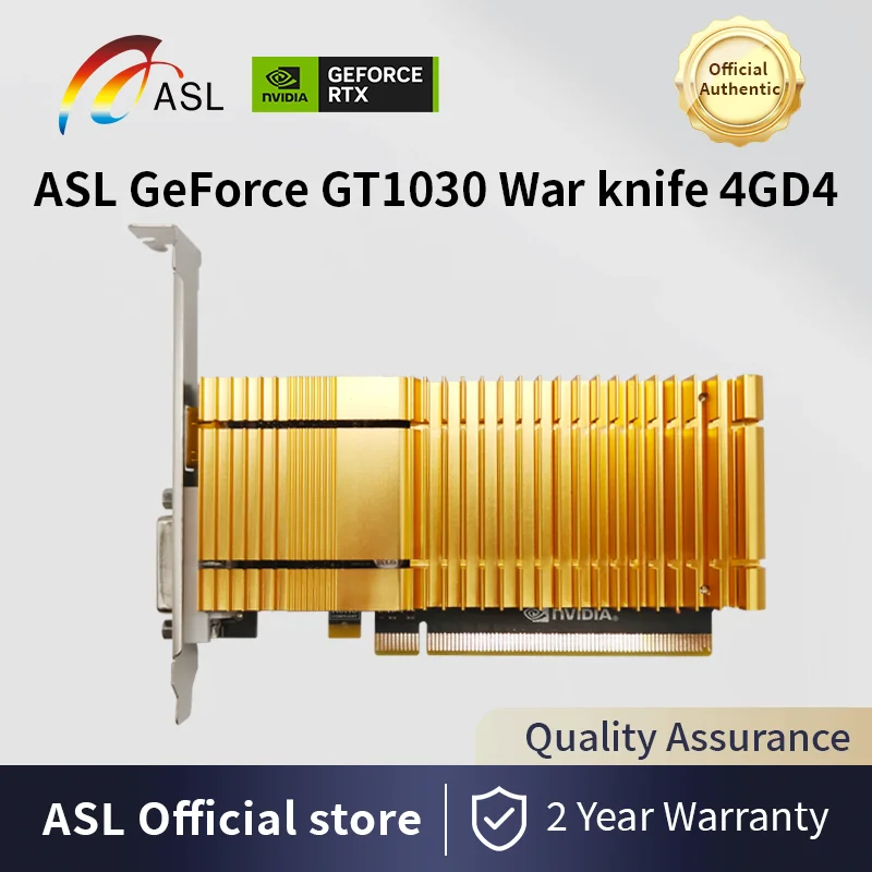 Asl Gt 1030 Scheda Video 4 Gd4 War Knife 4Gb Gddr4 Gpu Nvidia 4 Gd4 Scheda Video Computer Pc 64 Bit Pci-E X16 3.0 Scheda Grafica Di Gioco