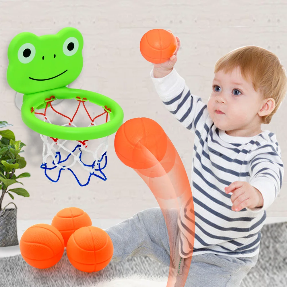 Baby Bath Toy Toddler Boy Giocattoli D'Acqua Bagno Vasca Da Bagno Tiro Basket Hoop Con 3 Palline Set Da Gioco Per Bambini All'Aperto Panda Carino
