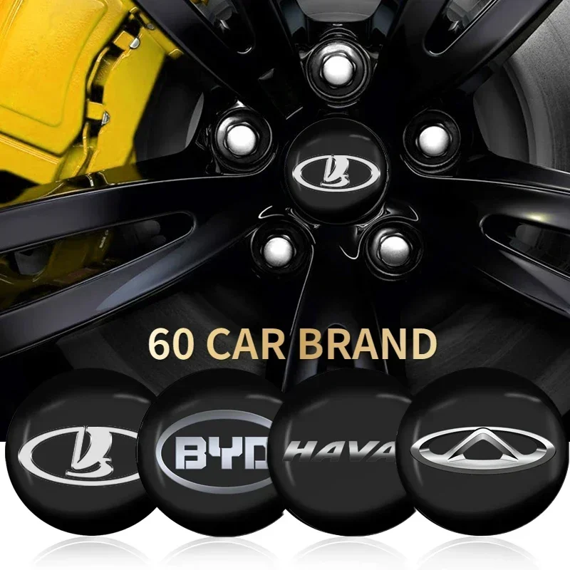 4Pcs 56Mm Car Wheel Center Hub Cap Badge Emblem Decal Wheel Sticker Per Bmw Mercedes Benz Kia Porsche Volkswagen Audi Volvo Amg