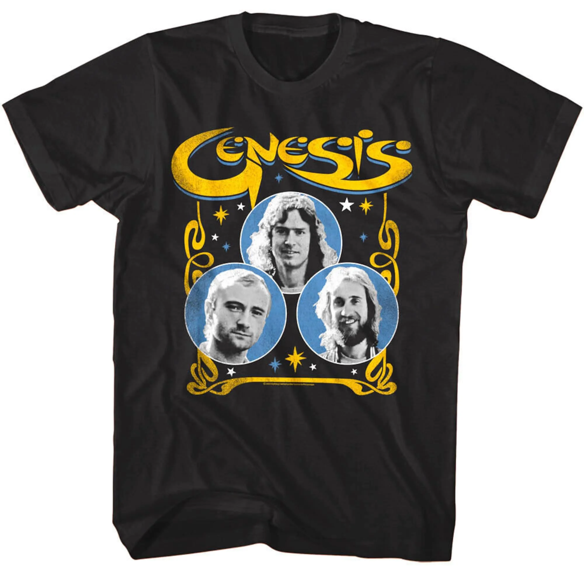 Genesis Three Sides Live Maglietta Da Uomo Live Album Rock Band Merch T-Shirt Vintage Rock Da Uomo Di Taglia Alta