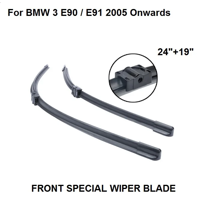 Spazzole Tergicristallo Per Bmw 3 E90/E91 2005 In Poi 24 '' + 19 '' Alta Qualità Iso9001 Gomma Naturale Clean Parabrezza Anteriore