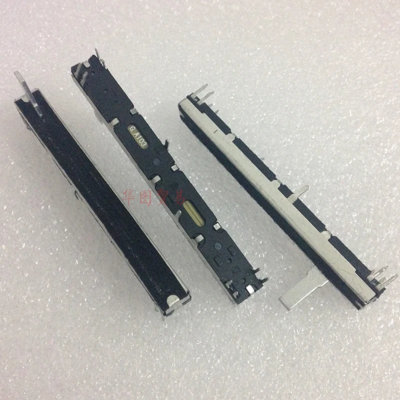 3Pcs Soundcraft Mixer Fader Epm12 Epm10.2 Doppio Potenziometro A10Kx2 / 75Mm Fader Stereo A103 A10K/Lunghezza Impugnatura 15Mm