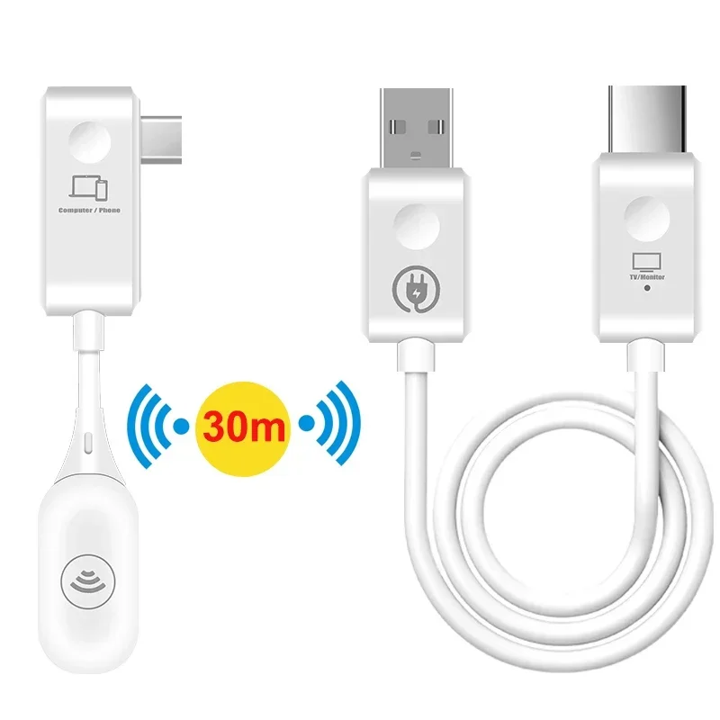 Tipo C Wireless Hdmi Extender Trasmettitore Video E Ricevitore Display Cavo Adattatore Per Macbook Laptop Pc Phone To Tv Projector