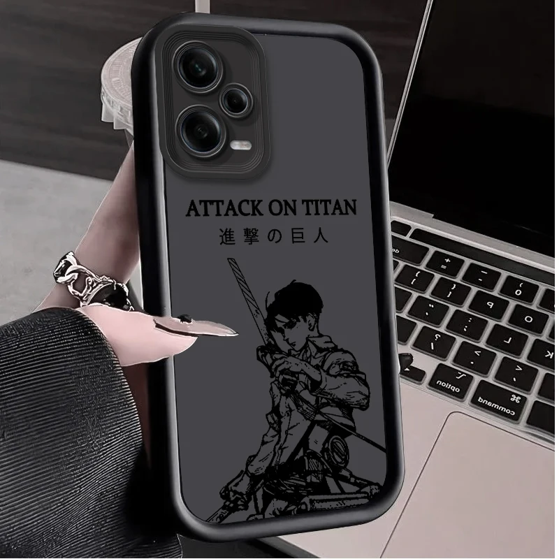 Attack On Titan Anime Cute For Redmi K50 K40 K30 K20 12C 10C 9C 9At 9A Ultra Pro Prime Liquid Eye Ladder Phone Case
