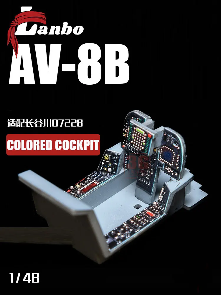 Lanbo 3D Color Cockpit Instrument 48101 Av-8B Harrier Adaption Hasegawa 07228 Scala 1/48