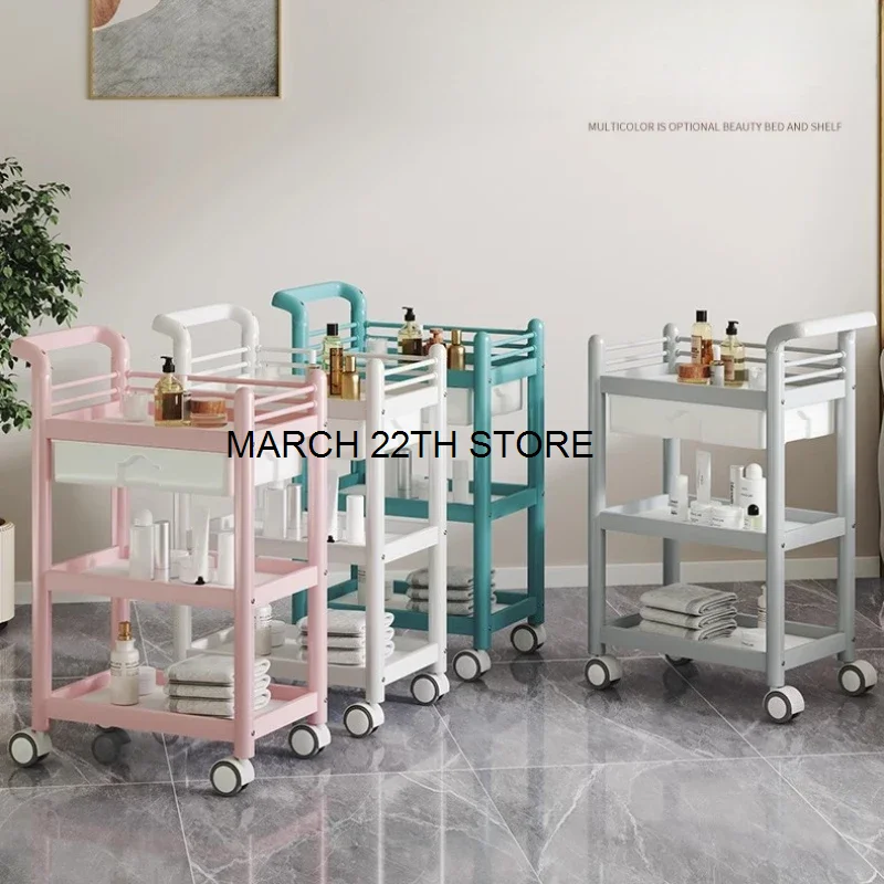 Parrucchiere Rolling Salon Trolley Tool Cosmetic Lash Barber Salon Trolley Tattoo Make Up Wozek Muslimy Furniture Wkst