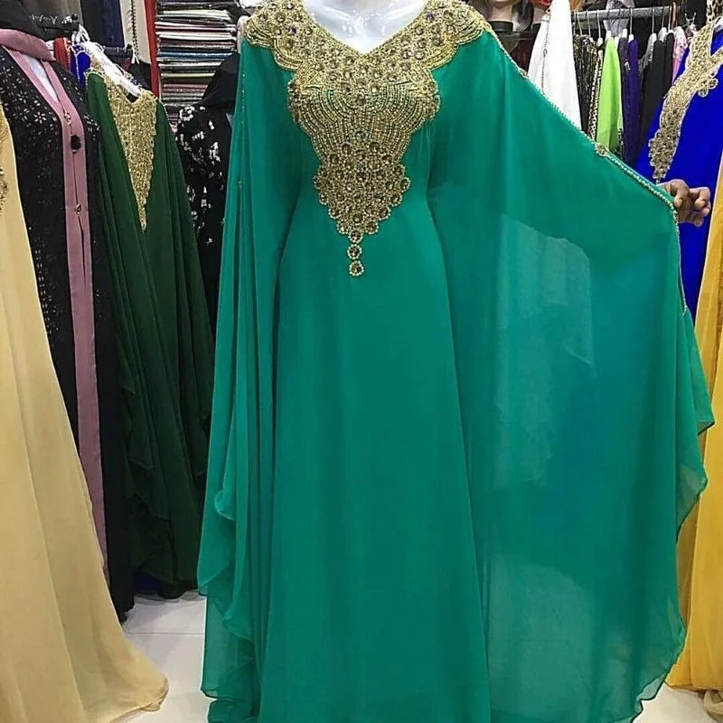 Turchese Dubai Pietra Marocchina Dubai Caftano Farasha Abaya Tendenze Moda Europee E Americane