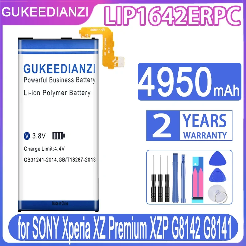 Gukeedianzi Per Sony Xperia Xz Premium G8142 Xzp G8142 G8141 Lip1642Erpc 4950Mah Batterie + Strumenti Gratuiti