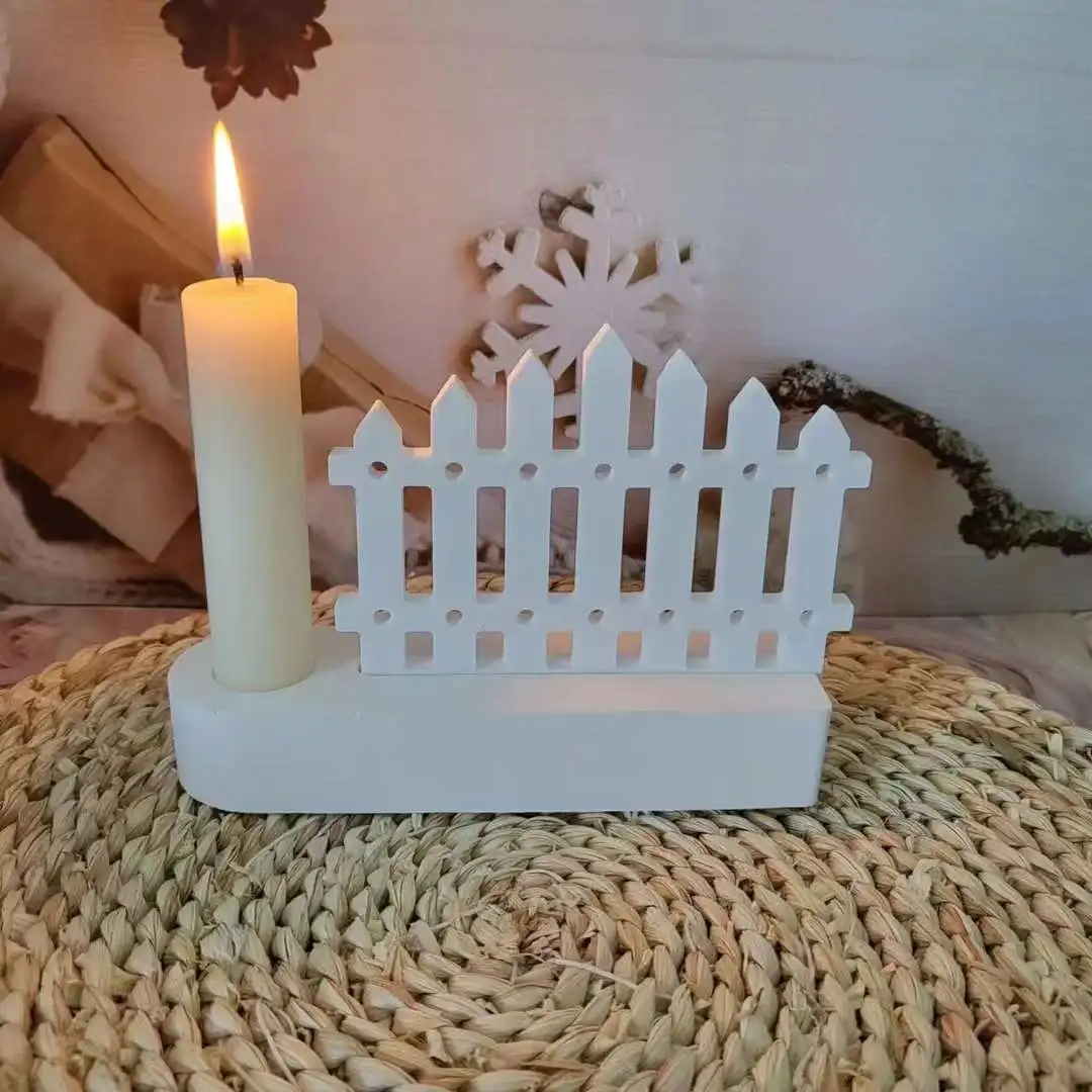 Fai Da Te Recinzione Portacandele Stampo In Silicone Cemento Cemento Portacandele Stampo Resina Gesso Portacandele Stampi Artigianali Decorazioni Per 