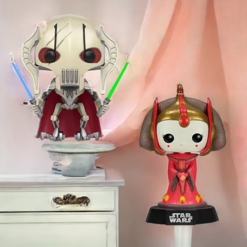 Star War General Grievous & Queen Amidala Cute Vinyle Figure Model Dolls Toys
