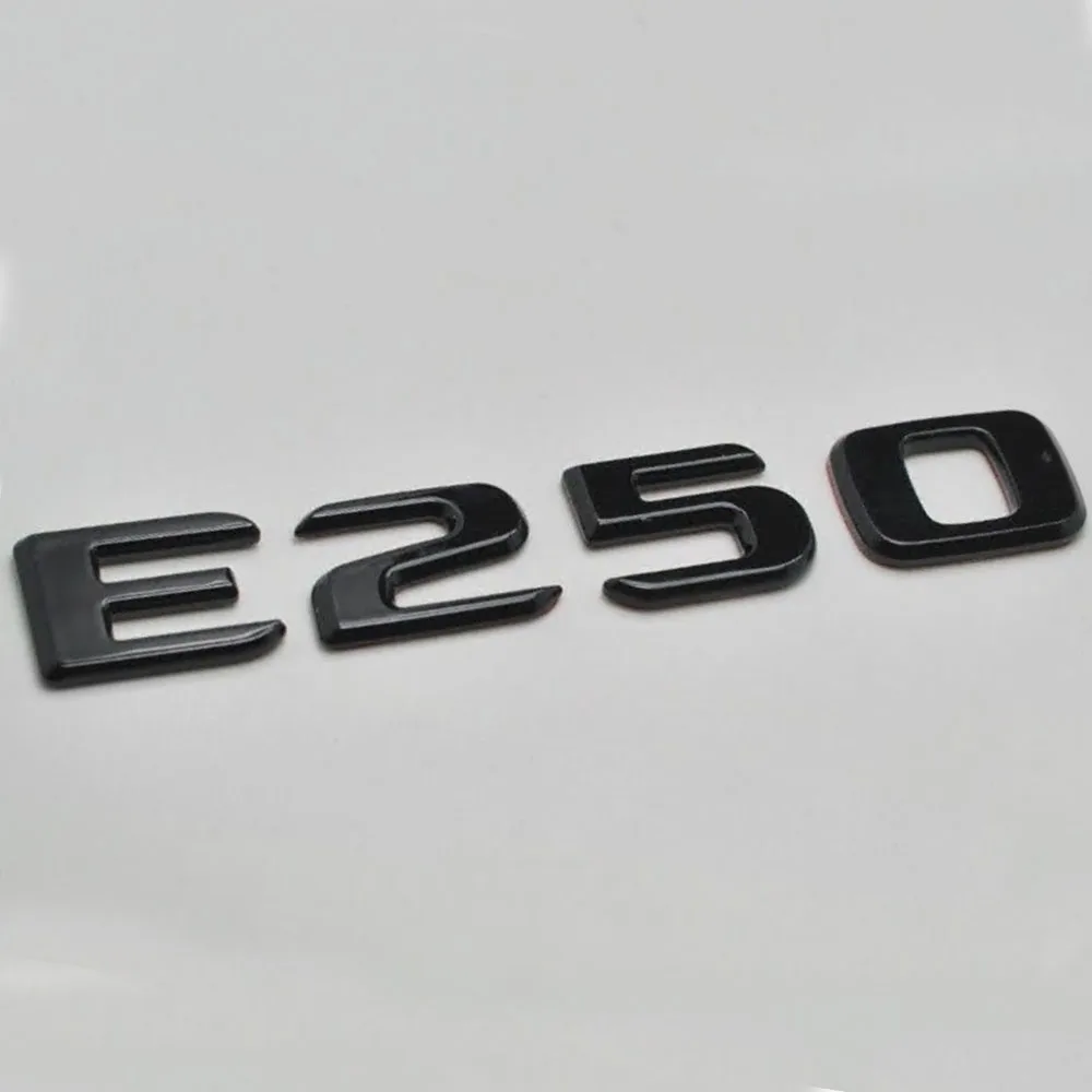 Per Mercedes Benz E250 Emblem Sticker Logo Badge Auto Car Sticker Decorare Accessori Black Gloss