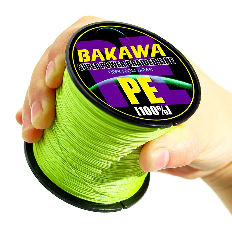 Bakawa 4 Fili Treccia Pe Lenza 300M 100% Pe Forte Resistenza All'Abrasione Mare Acqua Di Mare Multifilamento Filo