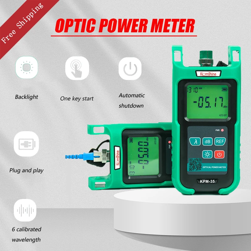 Komshine Kpm-35 Optic Fiber Power Meter Ftth Fiber Cable Tester And Singlemode Fiber Optical Light Source Kls-35