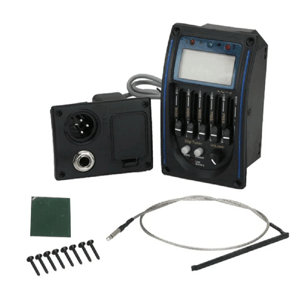 Prener A 5 Bande Lc5 Pickup Per Chitarra Acustica Preamplificatore Eq Sintonizzatore Lcd Equalizzatore Piezoelettrico