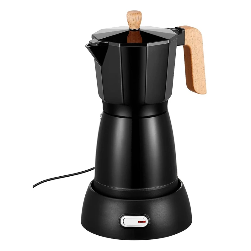 Caffettiera 1 Pezzo Caffettiera Elettrica 6 Tazze Caffettiera Espresso Black Electricas Caffettiera Italiana Caffettiera Espresso Spina Europea