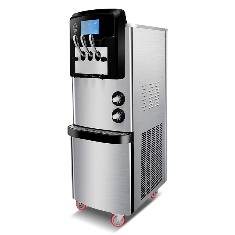 Ice Cream Machine 36~42L/H Large Output  Ice Cream Machine Hard And Soft Ice Cream Cone Machine Freshness Function