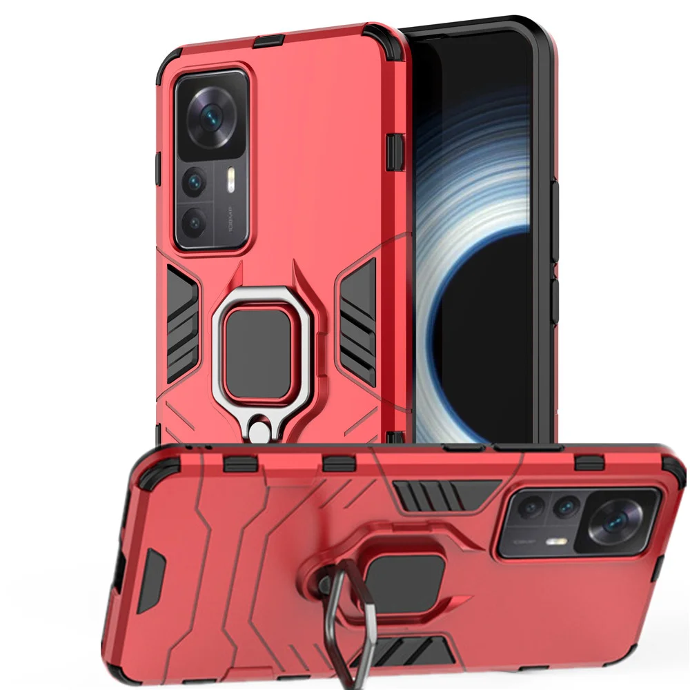 Xiaomi 12T Per Xiaomi 12T Pro Case Luxury Armor Magentic Ring Car Holder Cover Per Xiaomi 12T / Mi 12T Pro Phone Coque Funda