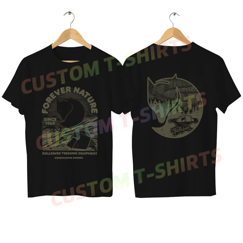 2024 Maglietta Da Uomo Casual Fjallraven Fox Logo T-Shirt Grafica Oversize Sport Top Traspirante Confortevole Streetwear S-3Xl Tee