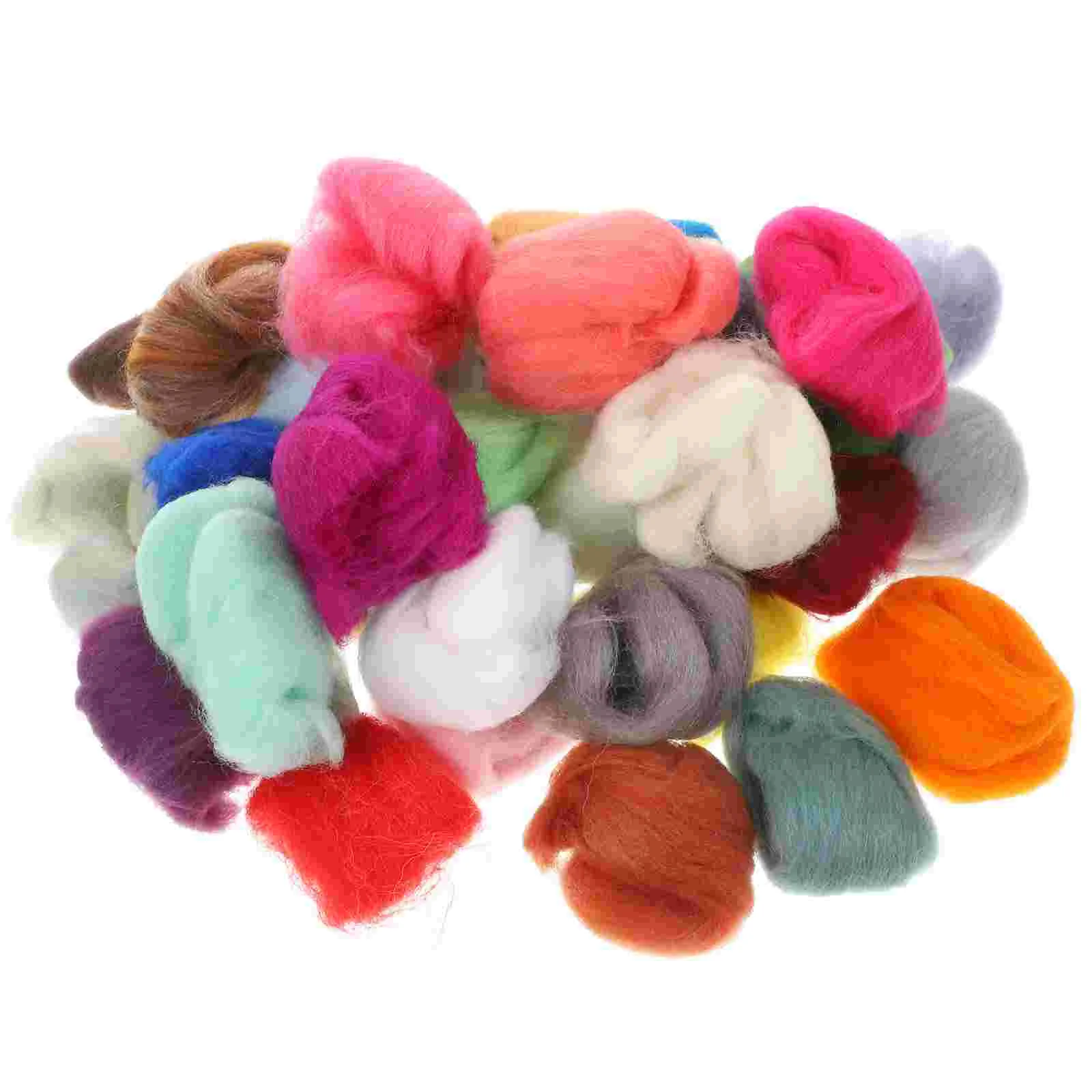 Colori Lana Roving Fibra Filato Di Lana Roving Per Ago Infeltrimento Mano Fai Da Te Ago Speciale Feltro Feltro Bagnato Pacchetto Materiale Poke