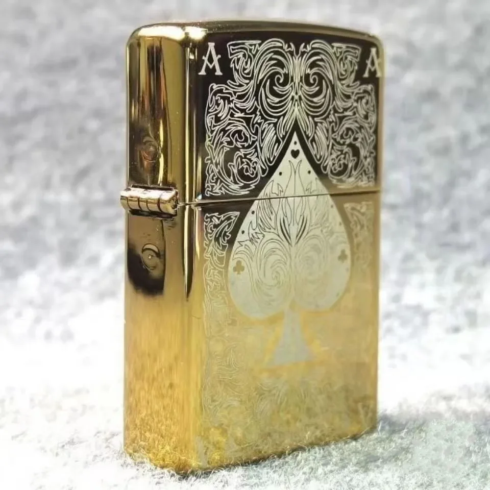Zippo Lighter Ace Of Spades Chrome Collezione Antivento In Scatola