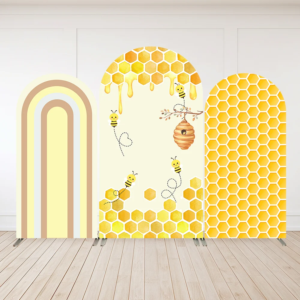 Arco Fondale Copre Sweet Bee Days Birthday Party Banner Wall Rainbows Festa Party Baby Shower Decorazioni