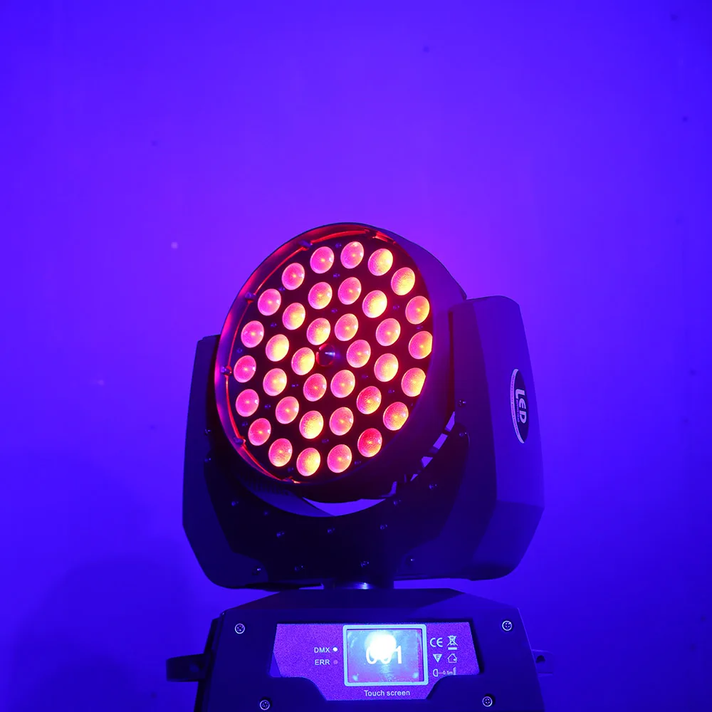 Schermo Lcd Led Wash Zoom 36X12W Rgbw Luce A Testa Mobile Schermo Lcd Zoom Wash Testa Mobile 36X12W Rgbw Light Stage Wash Light Dmx