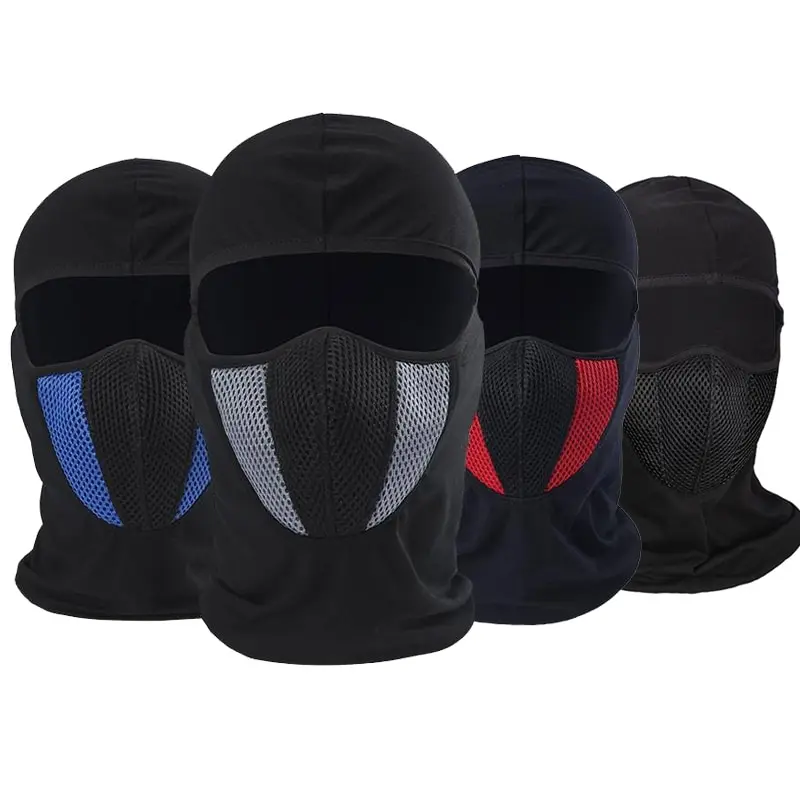 Passamontagna Traspirante Moto Full Face Mask Moto Ciclismo Bike Mask Motocross Casco Cappuccio Moto Riding Neck Face Mask