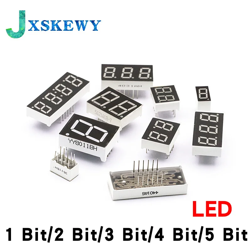 5 Pz Led Display Digit Tubo 7 Segmento 0.28 Pollici Rosso 1 Bit 2 Bit 3 Bit 4 Bit Catodo Comune Anodo Led 7 Segmenti