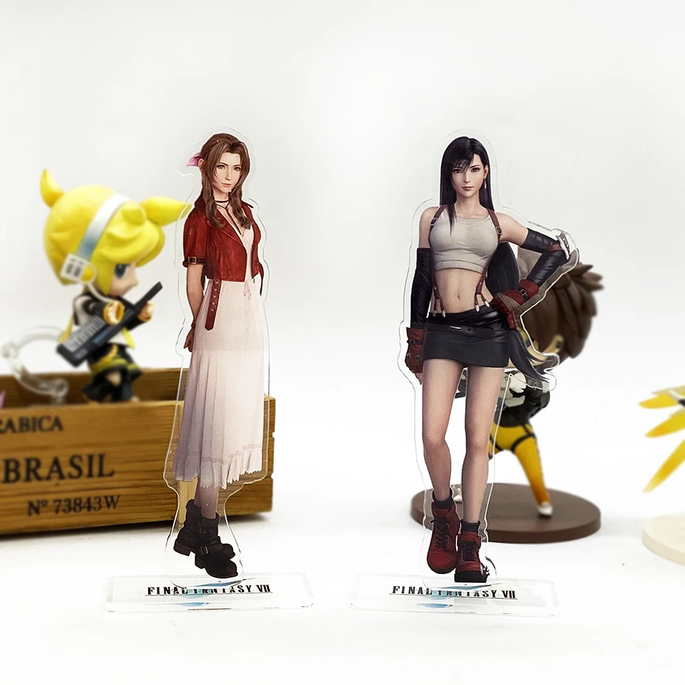 F Ff7 Vii 7 Tifa Lockhart Aerith Gainsquarot Remake Giappone Acrilico Standee Figurine Decorazione Scrivania Cake Topper