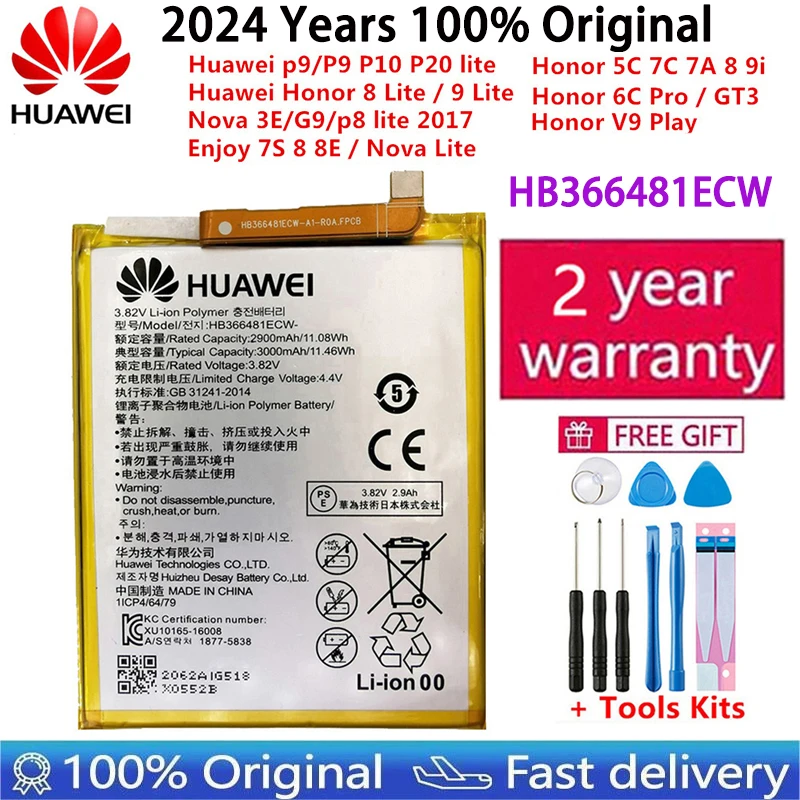 Batteria Originale Per Huawei Honor 8 Frd-L19 Frd-L10 Frd-L09 Frd-Al00 Frd L19 L10 L09 Al00 P Smart Fig-Lx1 Fig-La1