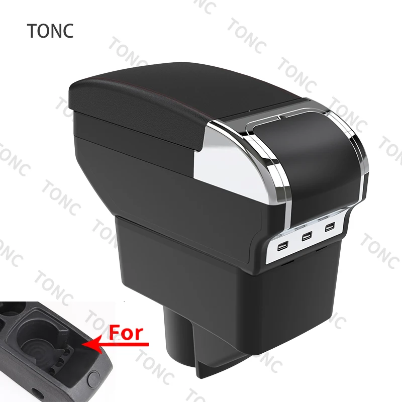 Per Ford Fiesta Bracciolo Scatola Portaoggetti Per Auto Per Ford Fiesta 3 Scatola Bracciolo Per Auto 2011-2018 Accessori 6Usb Con Portabicchieri