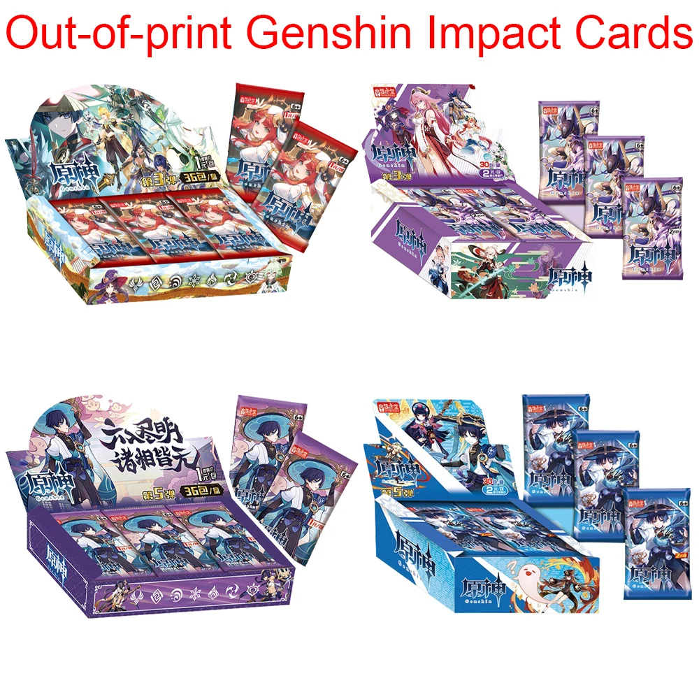 Fuori Dalla Stampa Genshin Impact Cards Anime Game Tcg Collection Pack Booster Box Rare Ssr Giocattoli Circostante Regalo Per Bambini Famiglia
