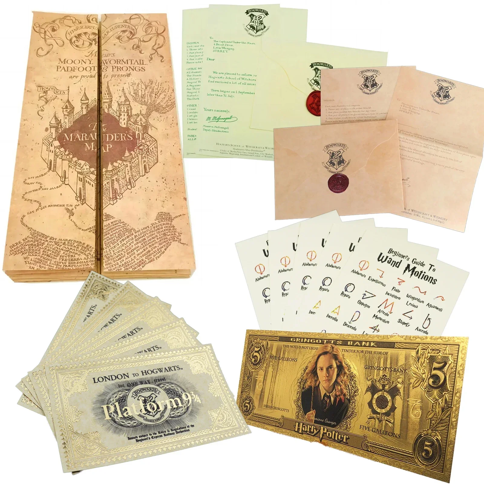 Mappa Di Hogwarts School Cosplay Puntelli Harry School Of Stregoneria E Wizardry Treasure Ticket Letter Collectible Potter Gift