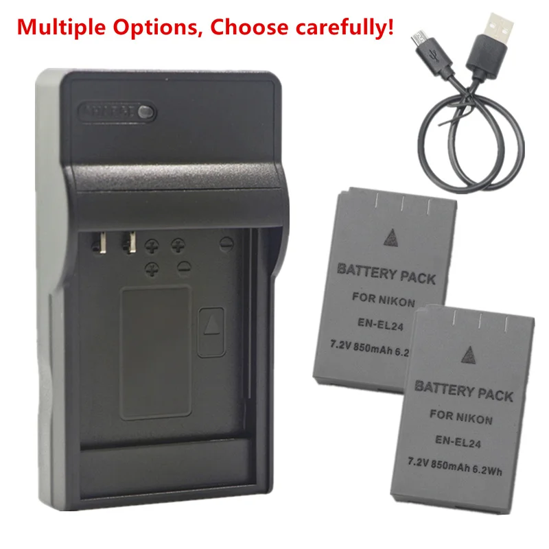 En-El24 Batteria O Caricabatterie Per Nikon 1 J5 Dl18-50 Dl24-85