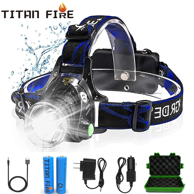 Tl900 Led Faro L2/V6 Faro Zoom Torcia Impermeabile Batteria Ricaricabile Tre Modalità Interruttore Luce Campeggio Lampeggiante