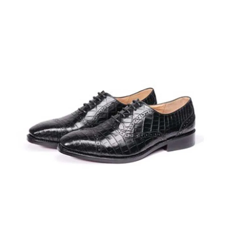 Ouluoer Scarpe Da Uomo In Pelle Di Coccodrillo Scarpe Da Uomo Manuali Per Il Tempo Libero Bullock Intaglia Modelli Disegni Scarpe Da Uomo Bullock