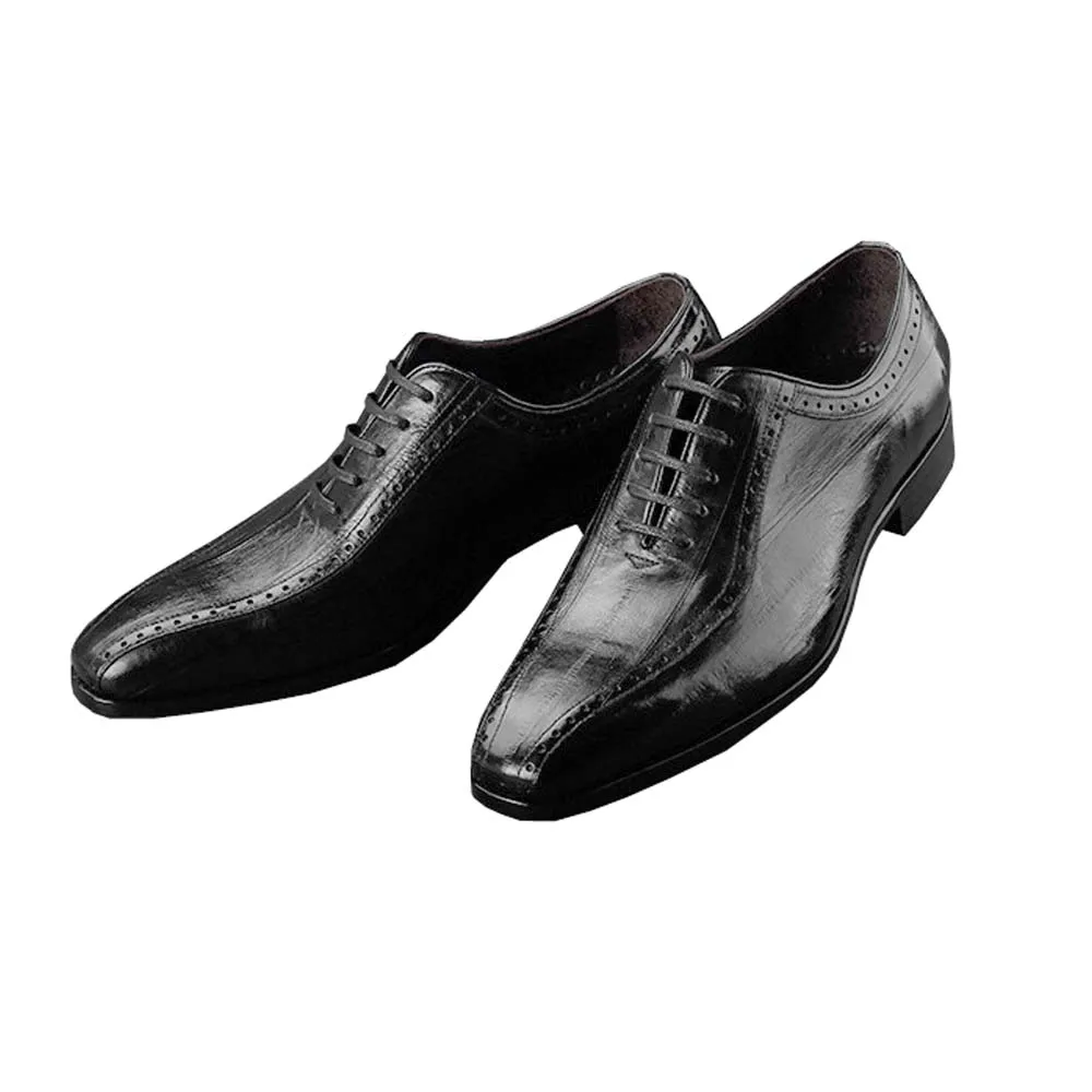 Ourui Nuovo Arrivo Eel Skin Uomo Business Eel Scarpe In Pelle Stringate Scarpe Da Uomo Scarpe Nere Bullock Scarpe Da Uomo In Pelle