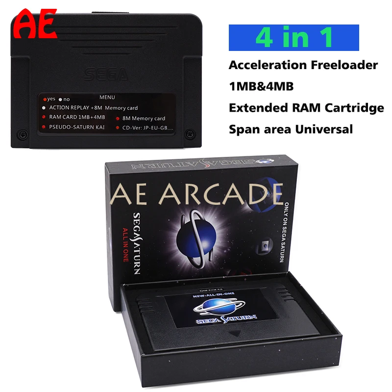 Sega Saturn Cartuccia Ram Estesa Originale All In One Giochi Di Schede Sd Video Lettura Diretta Universale Funzione Acceleratore 4M/8Mb