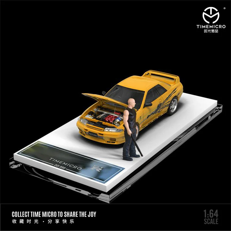 Time Micro 1:64 R32 Fast Furious Wine Red /Yellow Diecast Model Car