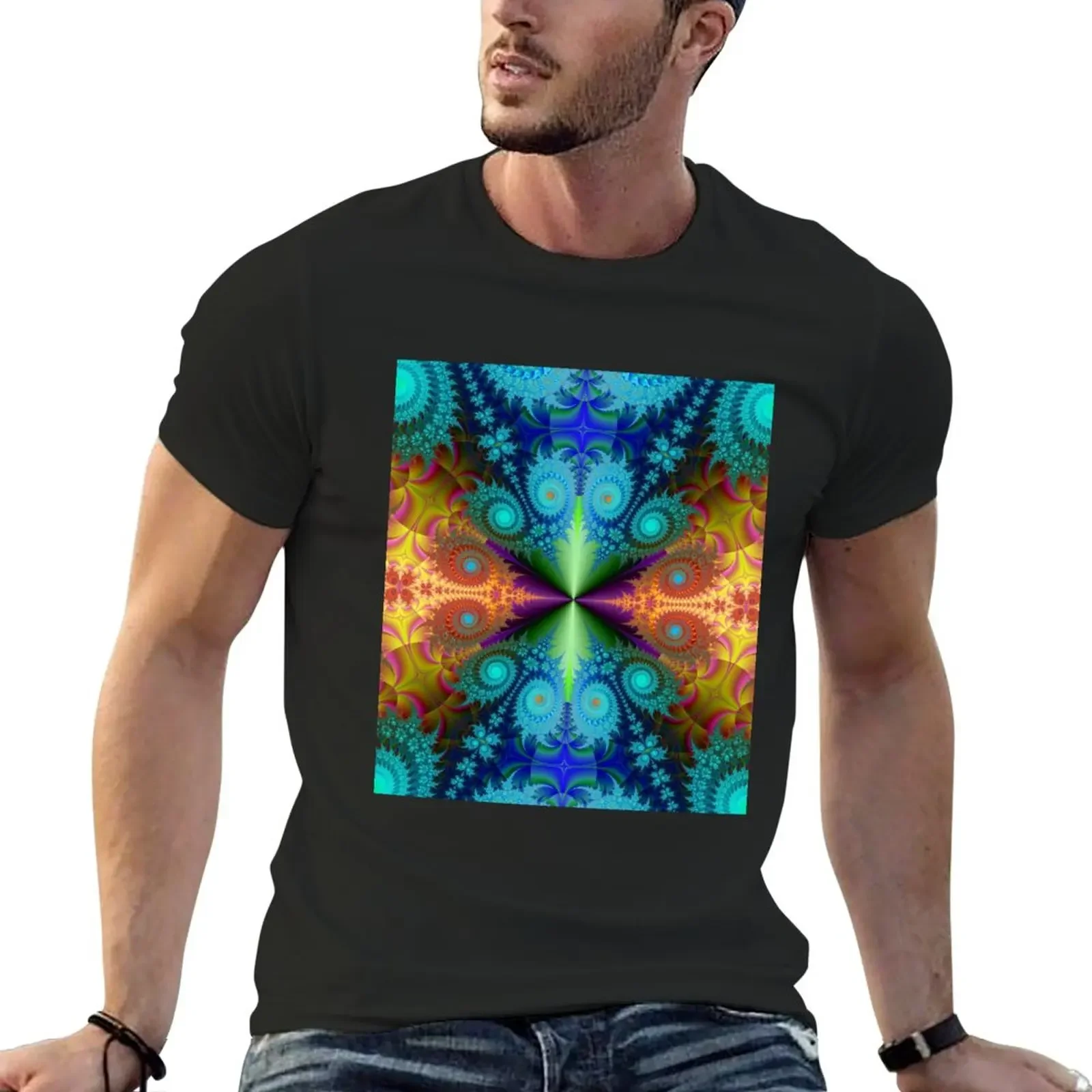 Ayahuasca Visions And Frattals T-Shirt Customs Design Your Own Boys Animal Print T-Shirt Per Uomo Graphic