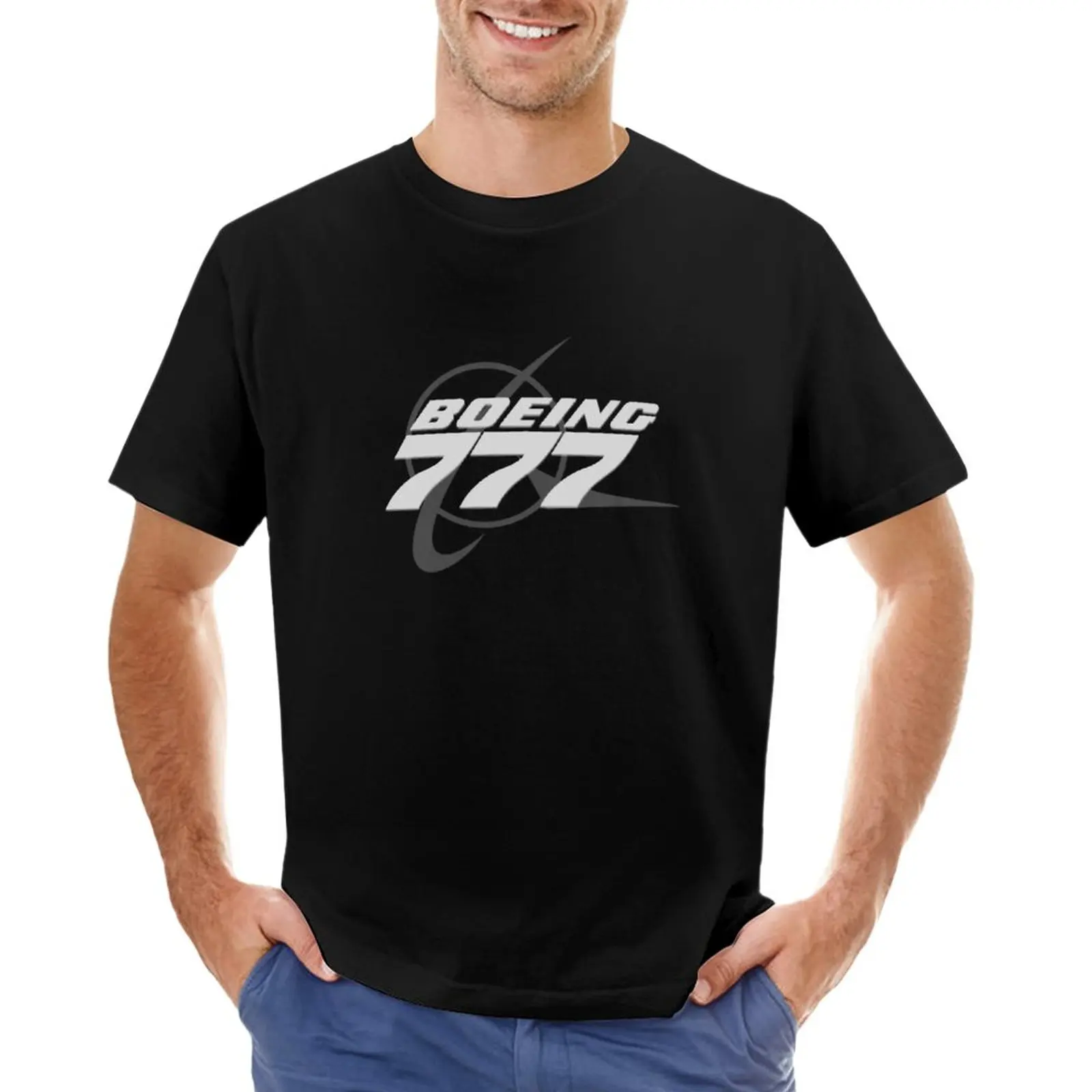 Boeing 777 T-Shirt Blanks Camicetta Ad Asciugatura Rapida Moda Coreana Frutta Del Telaio Magliette Da Uomo