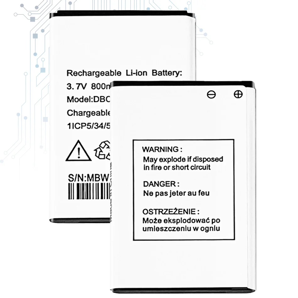 Batteria Dbc-800D 800Mah Per Doro 500 506 508 509 510 515 6520 6030 Batteria