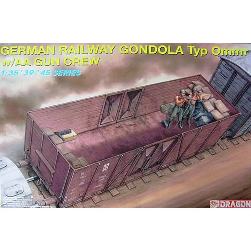 Drago 6086 1/35 German Railway Gondola Tipo Ommr W/Aa Gun Crew-Bilancia Modello Kit