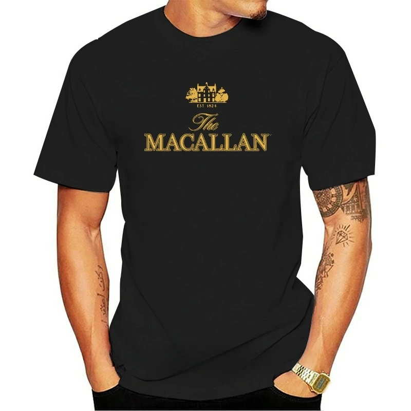 2024 Estate 4562D Il Macallan Est 1824 The Malt Scotch Whisky Maglietta Nera A Maniche Corte