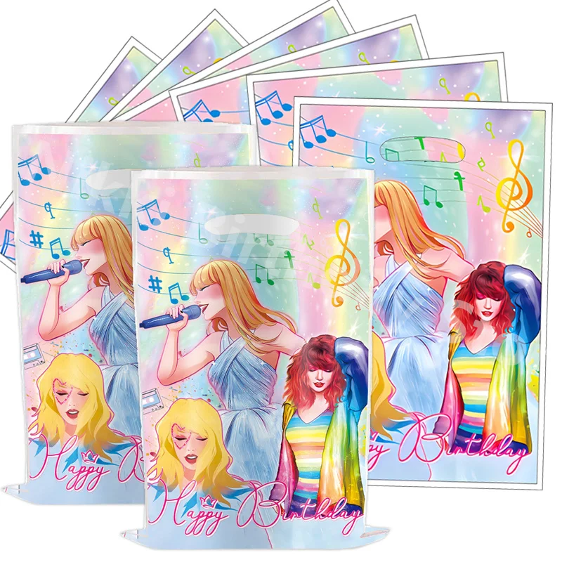 Borse Superstar Taylor Allison Swift Gift Bag Bomboniere Decorazione Di Compleanno Sacchetti Di Caramelle Per Biscotti In Plastica Forniture Per Baby 