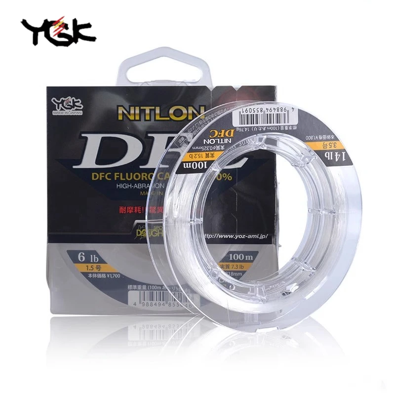 Ygk Dfc 100% Fluorocarbon Fishing Line Master Level Dfc Fluorocarbon Leader Original Japan Fishing Line 100M/70M 4Lb-30Lb