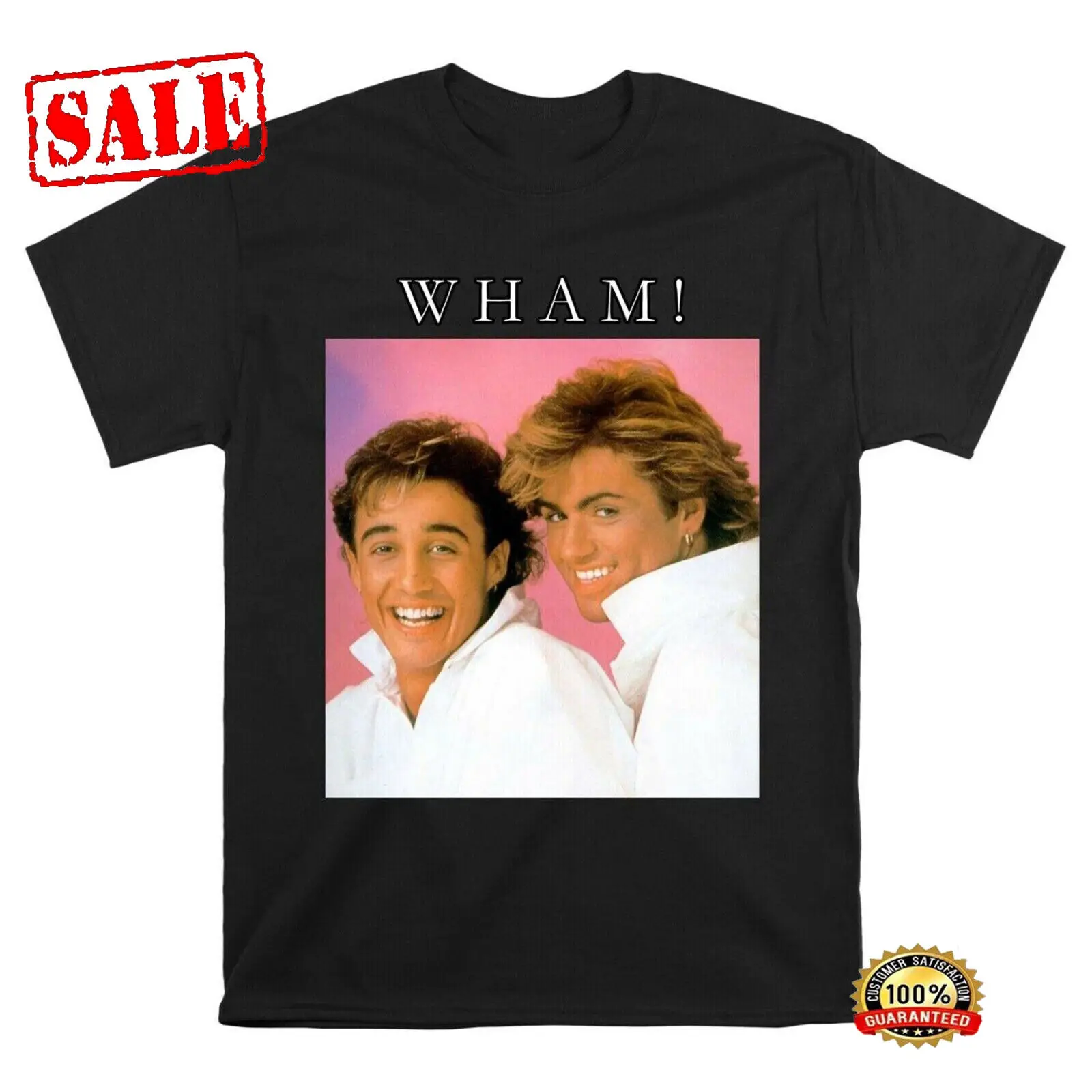 George Michael Wham T-Shirt Regalo Per Uomo Donna Camicia Unisex 2 D384 Maniche Lunghe O Corte