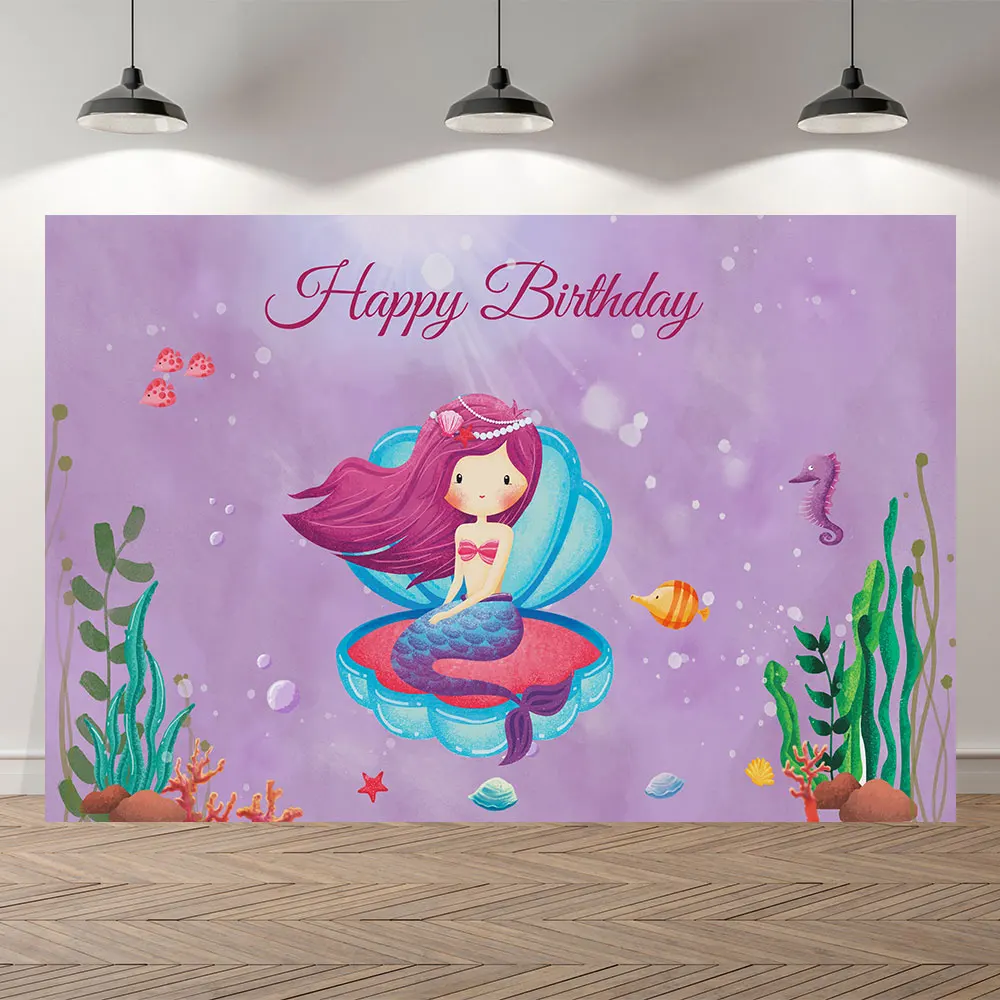 Seekpro Sirenetta Principessa Kidunder Sea Bed Castle Corals Fotografia Sfondo Baby Shower Festa Di Compleanno Foto Sfondo
