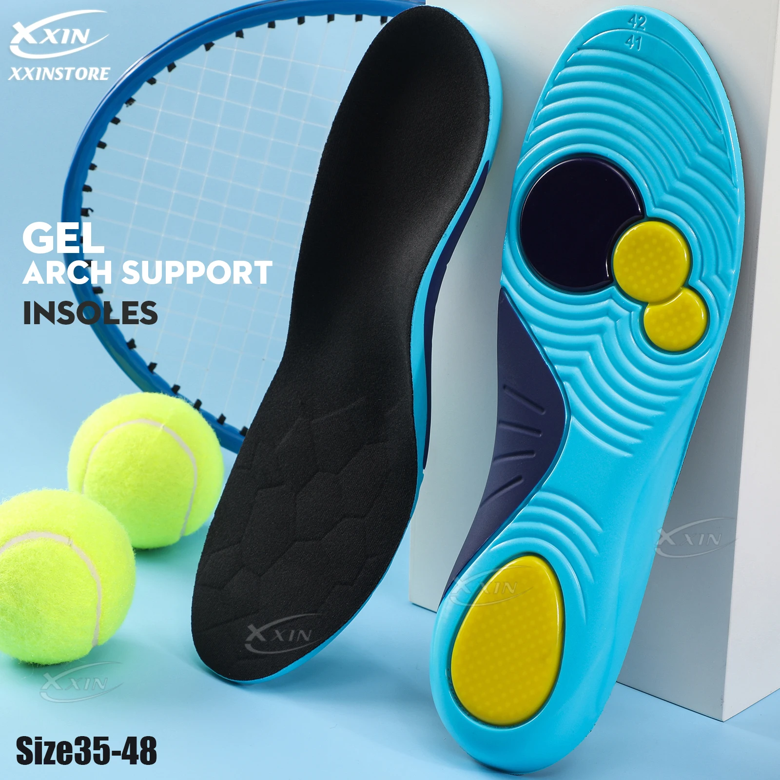 1948 Xxin】Solette Di Supporto Per Arco Solette Per Scarpe Ortopediche Solette Sportive In Gel Per Soletta Per La Salute Delle Donne Degli Uomini Size3