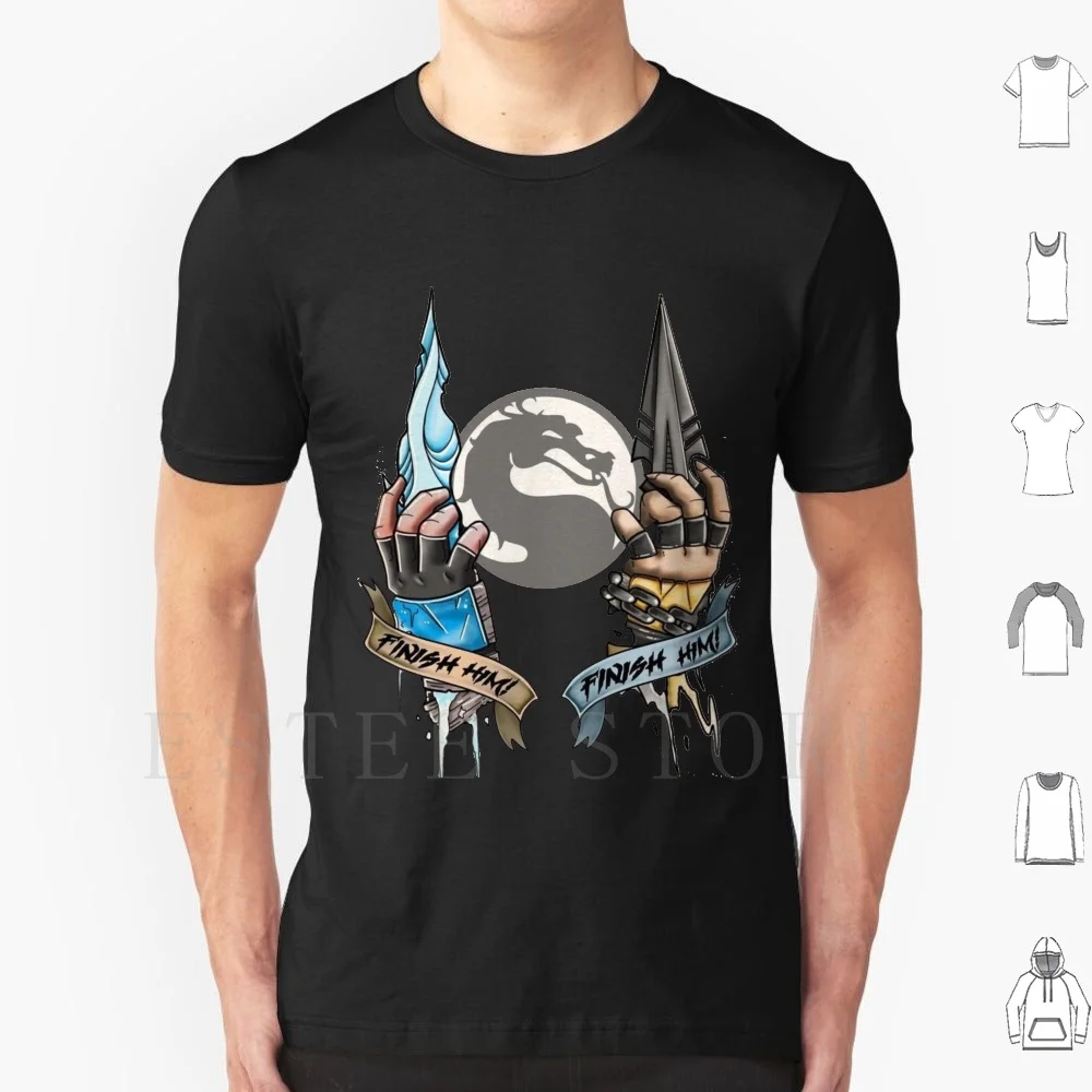 Mortal Kombat T Shirt Cotton Men Diy Print Mortal Kombat Scorpion Sub Zero Mortal Midway Retro Throwback Game Arcade Games